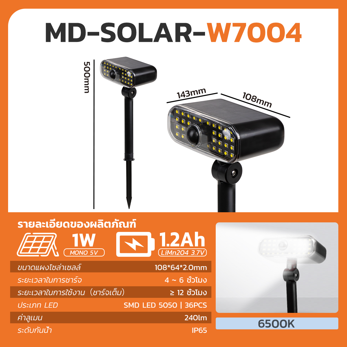 รูปภาพของ MD-SOLAR-W7003 WH